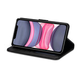 iPhone 11 PRO MAX WALLET BOOK CASE BLACK BLUE RED PINK ROSE-GOLD PURPLE