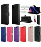 iPHONE 12 PRO MAX WALLET BOOK CASE BLACK BLUE RED PINK ROSE-GOLD PURPLE